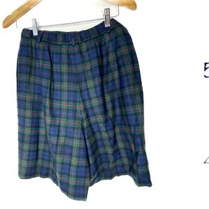 Pendleton Green Blue Plaid Wool Argyle Tartan‎ Shorts 8